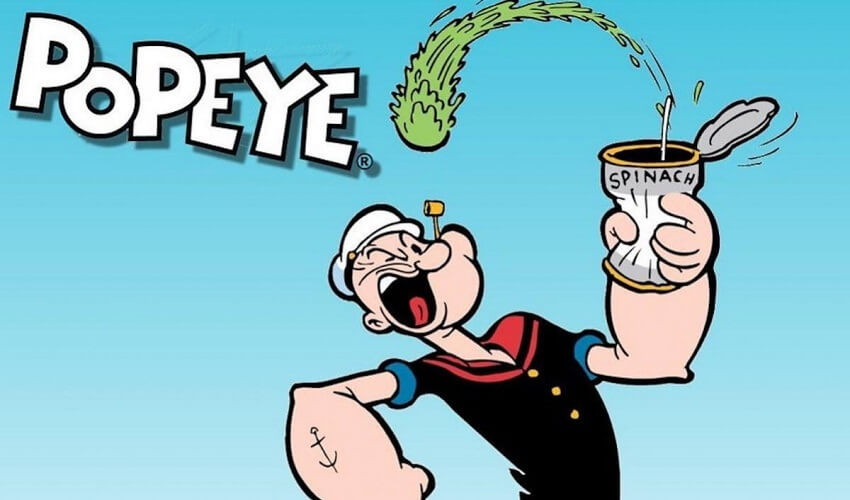 Pourquoi Popeye mange des epinards