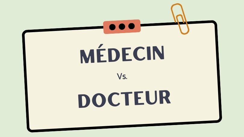 Quelle est la difference entre medecin et docteur